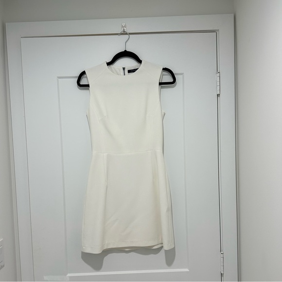 French Connection Women's Whisper Light Stretch Solid Mini Dress in Whit… - Picture 3 of 4